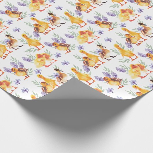 Kleine gele eendjes cadeaupapier (Hoek)