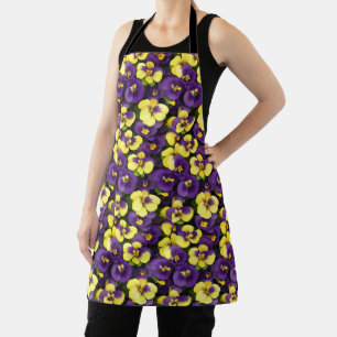Kleine Gele en Paarse Viooltjes Schort