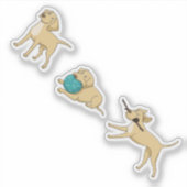 Kleine Gele Lab Stickerstickers Sticker (Voorkant)