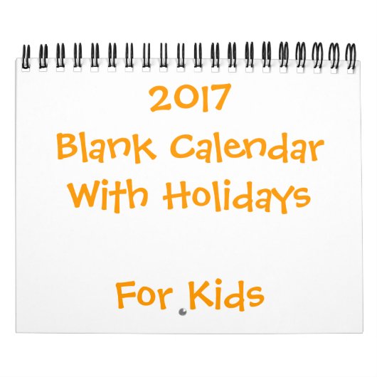 Kleine Gele Lege Kalender 2017 Voor Kinderen (Hoes)