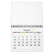 Kleine Gele Lege Kalender Voor Kinderen (Jan 2027)