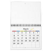 Kleine Gele Lege Kalender Voor Kinderen (Mar 2026)