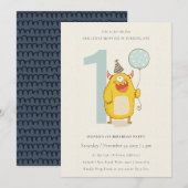 Kleine gele monster elke zondag uitnodigen bedankkaart (Voorkant / Achterkant)