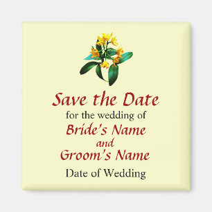 Kleine gele orchideeën magneet