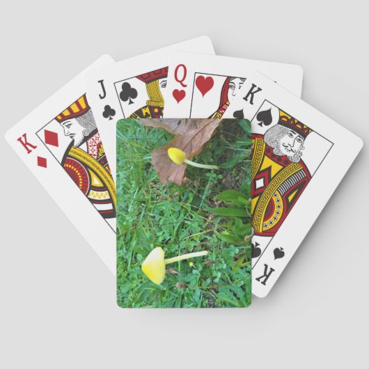 Kleine gele paddenstoelen pokerkaarten (Achterkant)