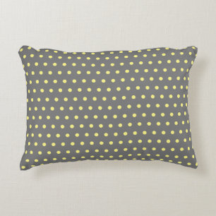 Kleine gele poka Dots Gray Gray Custom Cute Accent Kussen