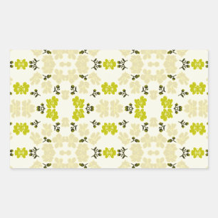 Kleine gele rozen rechthoekige sticker