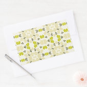 Kleine gele rozen rechthoekige sticker (Envelop)