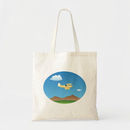 Kleine gele vlakte Canvas tas (Voorkant)