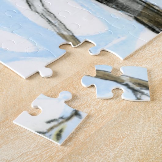 Kleine gele vogel die op een Tak wordt uitgevoerd Legpuzzel (Zijkant)