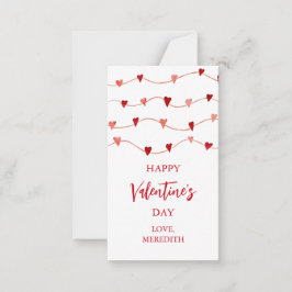 Kleine gelukkige Valentijnsdag voor kinderen in de Notitiekaartje