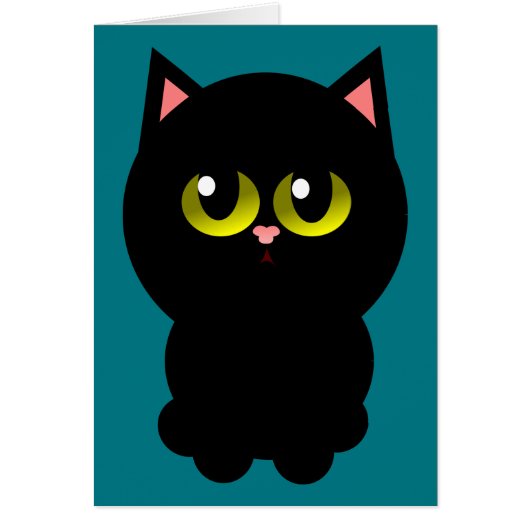 Kleine Geluks Zwarte Kat (Voorkant)
