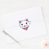 Kleine gelukskat, Maneki-neko ,招き 猫 Hart Sticker (Envelop)