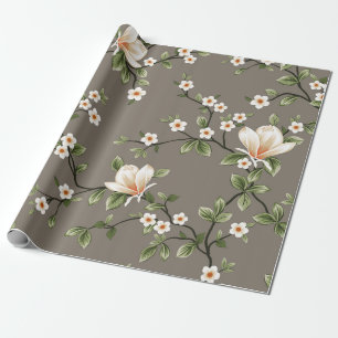 kleine gemusterde bloemen met groen bladeren patro cadeaupapier