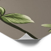 kleine gemusterde bloemen met groen bladeren patro poster (Hoek)