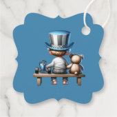 Kleine Gentleman Baby shower | Bedankjes Labels (Achterkant)