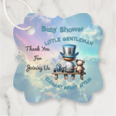 Kleine Gentleman Baby shower | Bedankjes Labels (Voorkant)