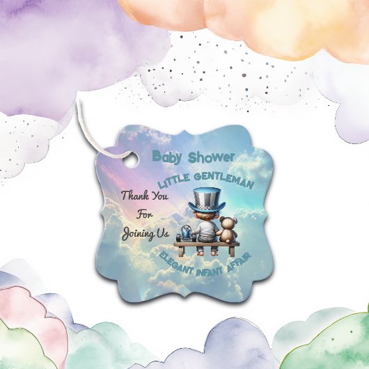 Kleine Gentleman Baby shower | Bedankjes Labels
