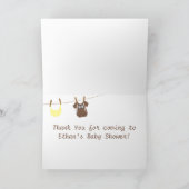 Kleine gentleman Baby Shower Dank u Bedankkaart (Binnen)
