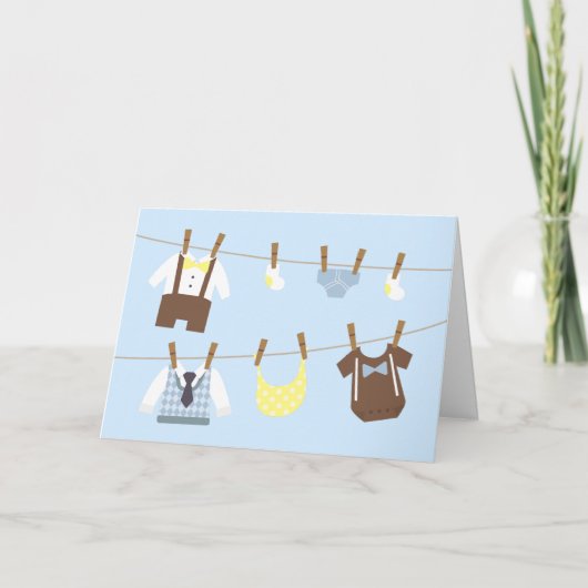 Kleine gentleman Baby Shower Dank u Bedankkaart (Voorkant)