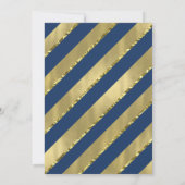 Kleine Gentleman Baby shower Invitation, Faux Gold Kaart (Achterkant)