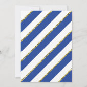 Kleine Gentleman Baby shower Invitation, Faux Gold Kaart (Achterkant)