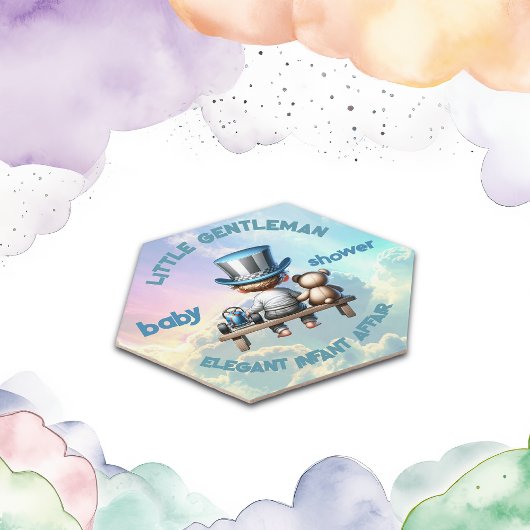 Kleine Gentleman Baby shower | Kartonnen Onderzetters