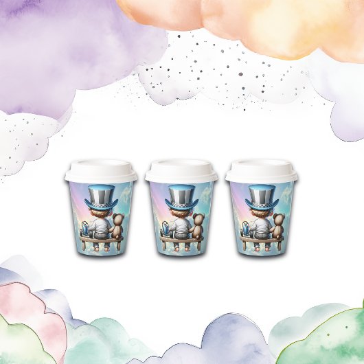 Kleine Gentleman Baby shower | Papieren Bekers