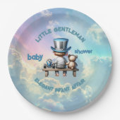 Kleine Gentleman Baby shower | Papieren Bordje (Voorkant)