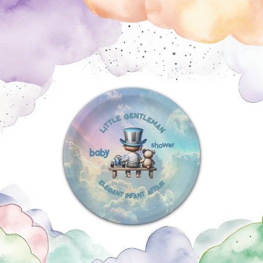 Kleine Gentleman Baby shower | Papieren Bordje