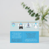 Kleine Gentleman Baby Shower-uitnodigingen Kaart (Staand voorkant)