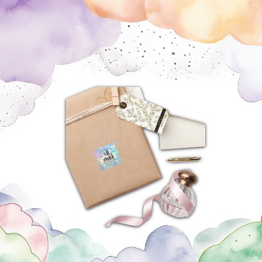 Kleine Gentleman Baby shower | Vierkante Sticker