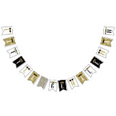 Kleine Gentleman Banner in Zwart en Faux Gold (Alle)