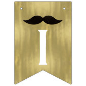 Kleine Gentleman Banner in Zwart en Faux Gold (Tweede vlag)