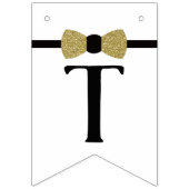 Kleine Gentleman Banner in Zwart en Faux Gold (Derde vlag)