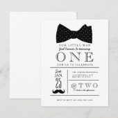 Kleine Gentleman Verjaardagsfeestje Uitnodigen Kaart (Voorkant / Achterkant)