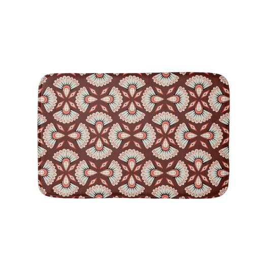 Kleine Geometrische Motieven: Decoratie Textielpat Badmat (Voorkant)