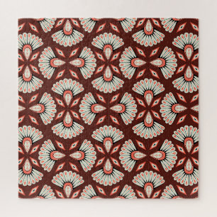 Kleine Geometrische Motieven: Decoratie Textielpat Legpuzzel