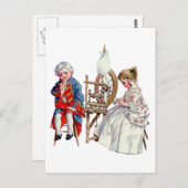 Kleine George en Martha Washington Briefkaart (Voorkant / Achterkant)