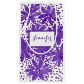 Kleine gepersonaliseerde bloemontwerp Paarse gesch Klein Cadeauzakje (Voorkant)