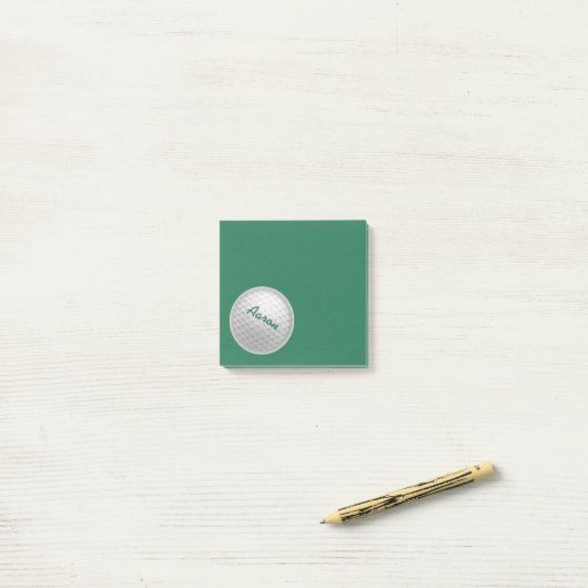 Kleine Gepersonaliseerde Golf Ball Post Het Noteer Post-it® Notes (Op bureau)