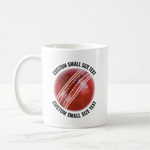 Kleine gepersonaliseerde tekst Cricketbal 330 gram Koffiemok