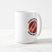 Kleine gepersonaliseerde tekst Cricketbal 425 gram Koffiemok (Voorkant rechts)