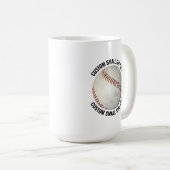 Kleine gepersonaliseerde tekst honkbal 425 ml. Op  Koffiemok (Voorkant rechts)