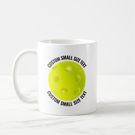 Kleine gepersonaliseerde tekst Pickleball 330 ml. Koffiemok (Links)