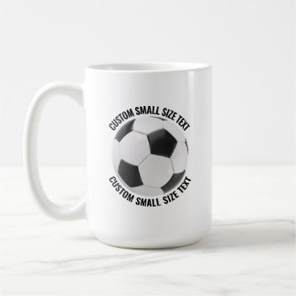Kleine gepersonaliseerde tekst voetbal 425 gram op koffiemok