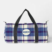 Kleine geplakte Duffle Bag met Custom Monogram Plunjezak (Voorkant)