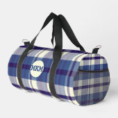 Kleine geplakte Duffle Bag met Custom Monogram Plunjezak (Rechterhoek)