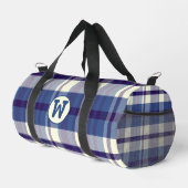 Kleine geplakte Duffle Bag met Custom Monogram Plunjezak (Rechterhoek)
