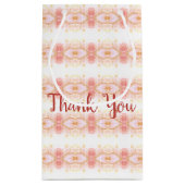 Kleine geschenkzak in koraalroze klein cadeauzakje (Achterkant)